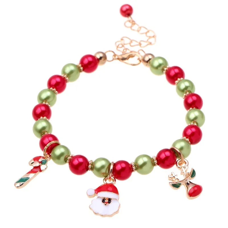 CHRISTMAS SANTA BEAD BRACELET-State of Style