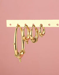 Chunky Bali-Style Earrings-Gold-State of Style