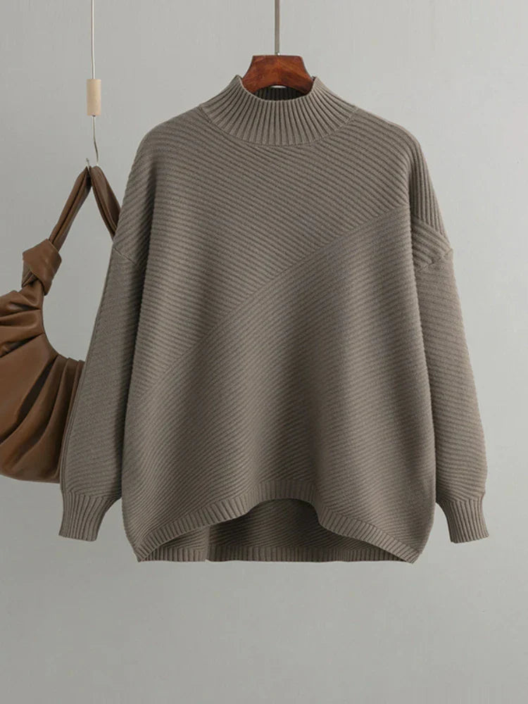 Classic Knit Jumper - Evelina-Light Brown-One Size-State of Style