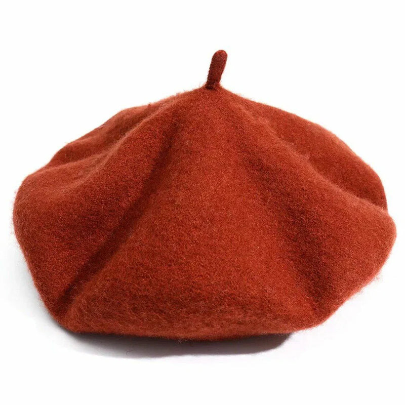 Classic Wool Beret - Marlene-Caramel-State of Style