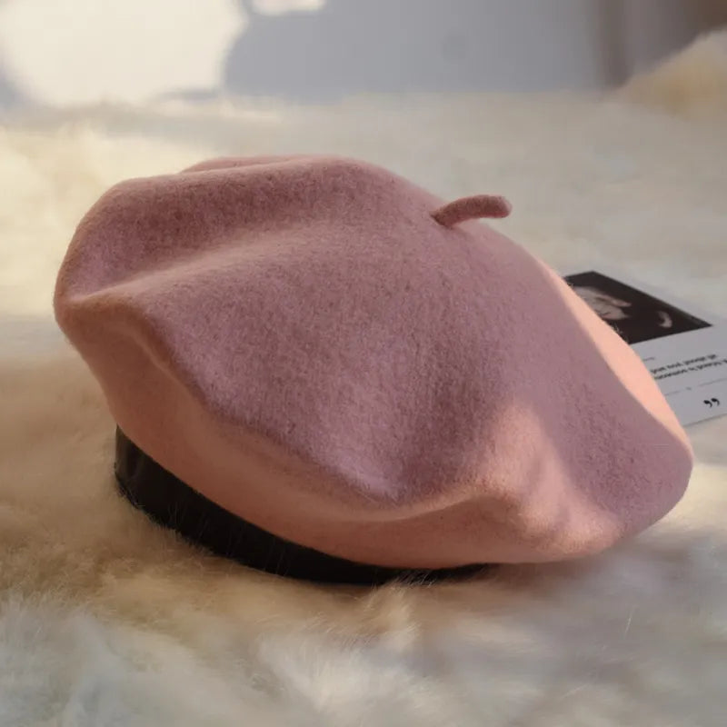 Classic Wool Beret - Marlene-Pink-State of Style
