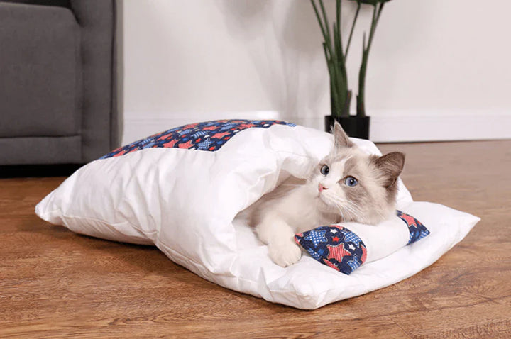 Comfortable Cat Sleeping Bag - SnugKitty-Blue Cat-S-State of Style