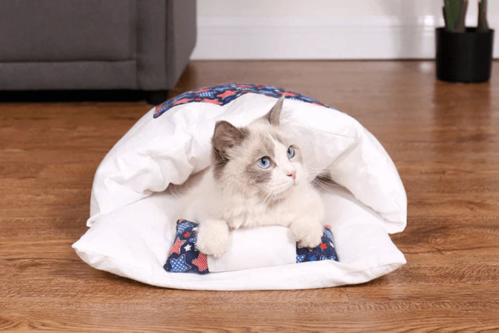 Comfortable Cat Sleeping Bag - SnugKitty-Blue Cat-S-State of Style