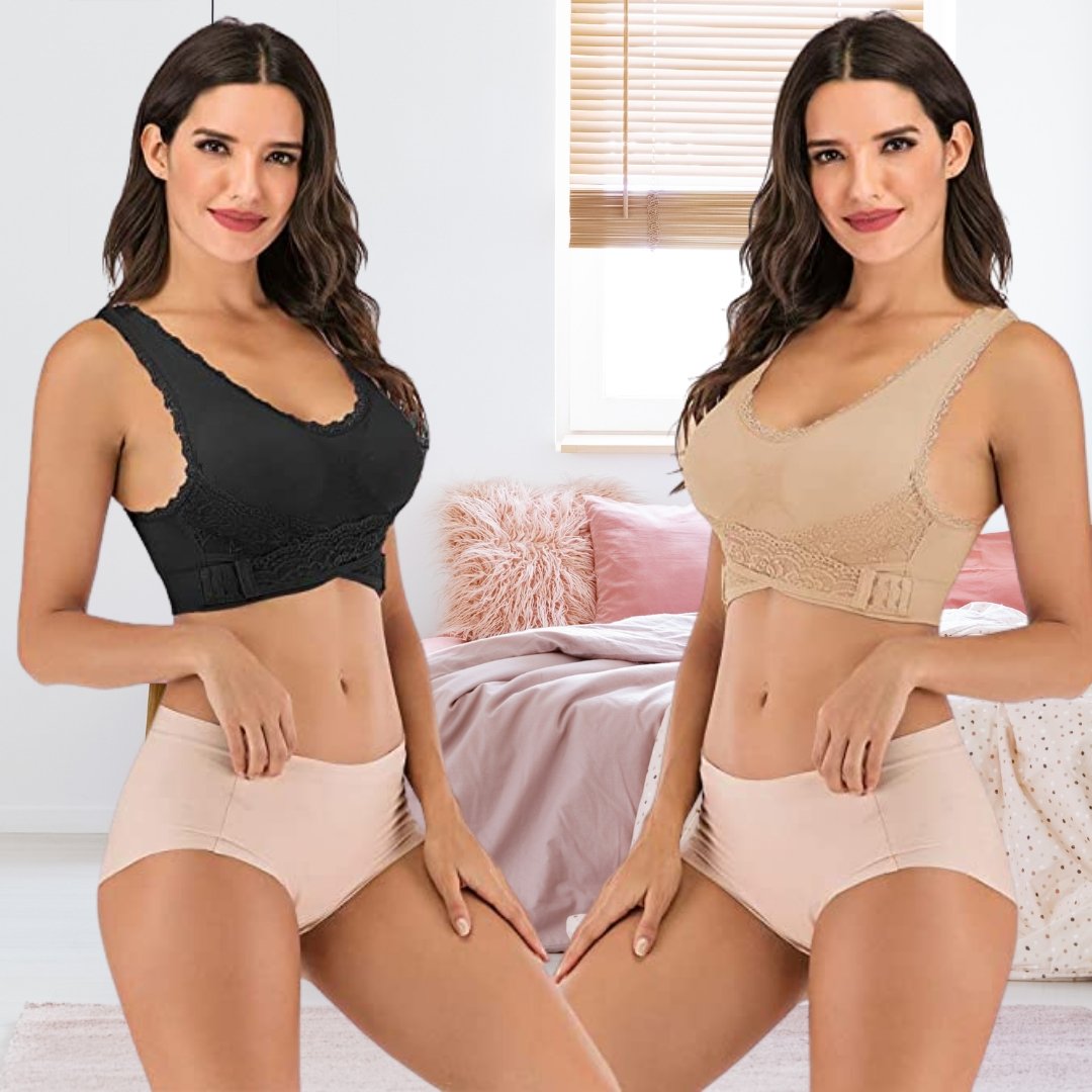 Comfortable Good Supporting Bra - Grace-Black-S-State of Style
