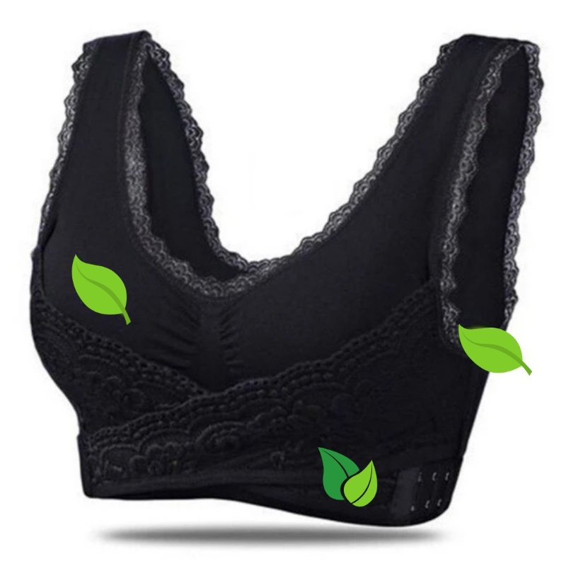 Comfortable Good Supporting Bra - Grace-Black-S-State of Style