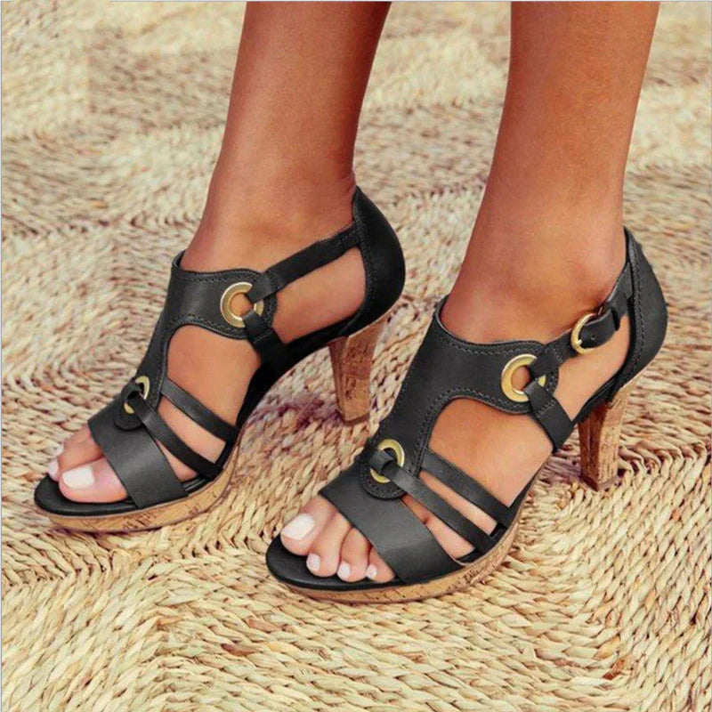 Comfortable high heels with stability comfort – Viviana-Black-3-State of Style