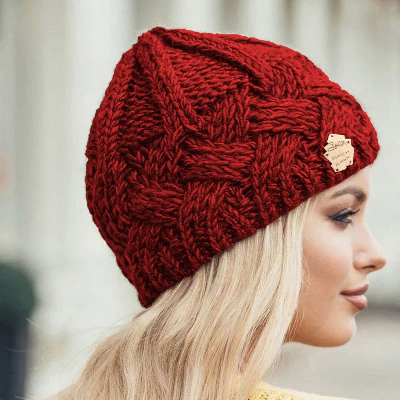 Comfortable Knitted Hat - Elena-Red-State of Style