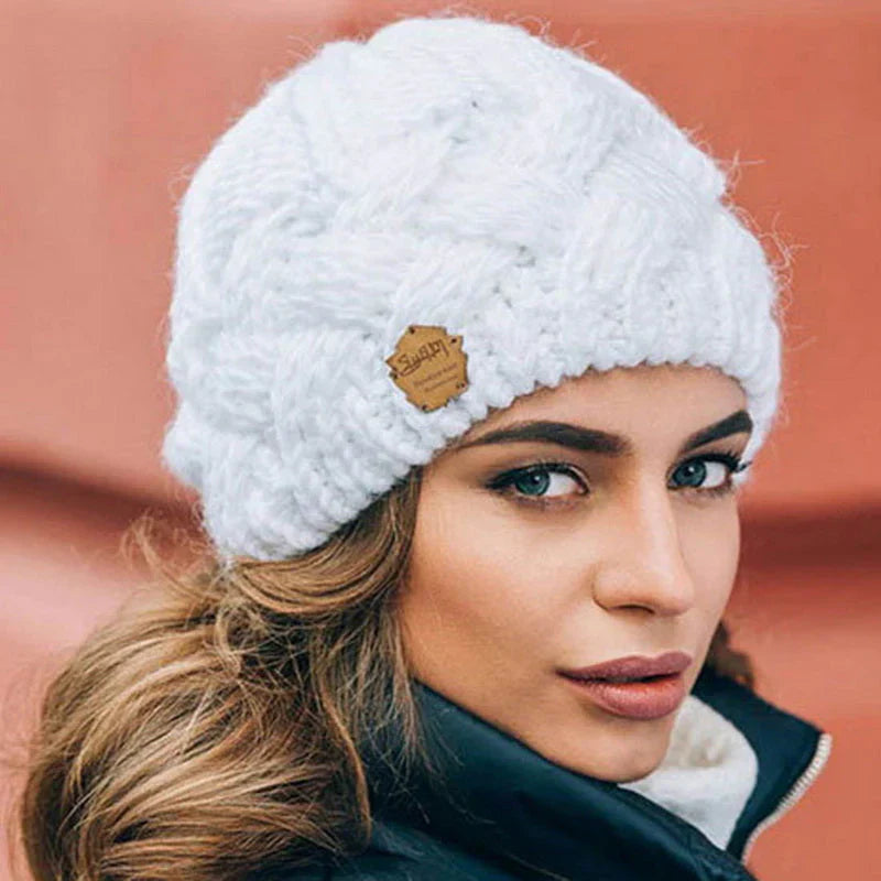 Comfortable Knitted Hat - Elena-White-State of Style