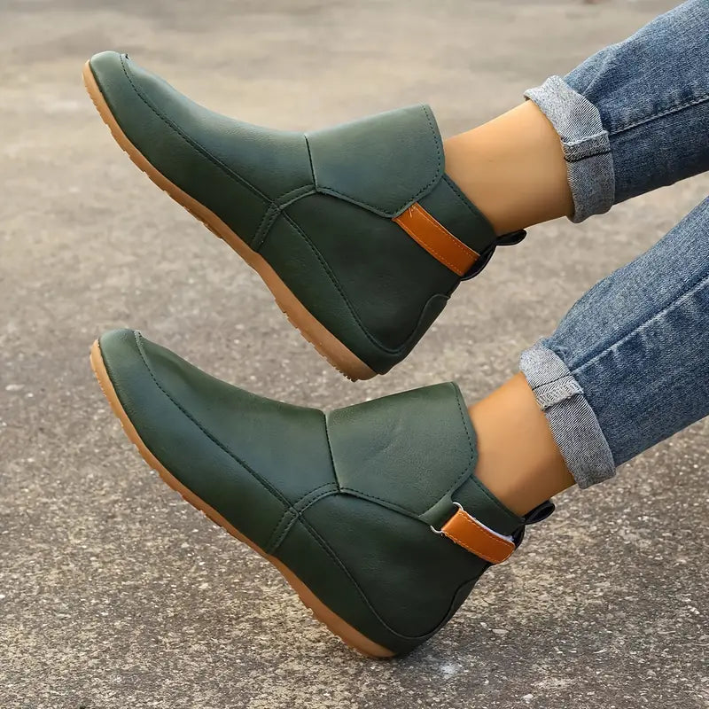 Comfortable Ladies Ankle Boots - ErgoFit-Green-3.5-State of Style