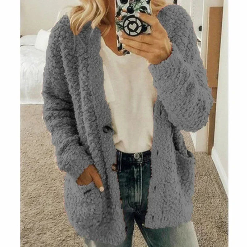 Comfortable Ladies Jacket - Lisa-Dark Grey-S-State of Style