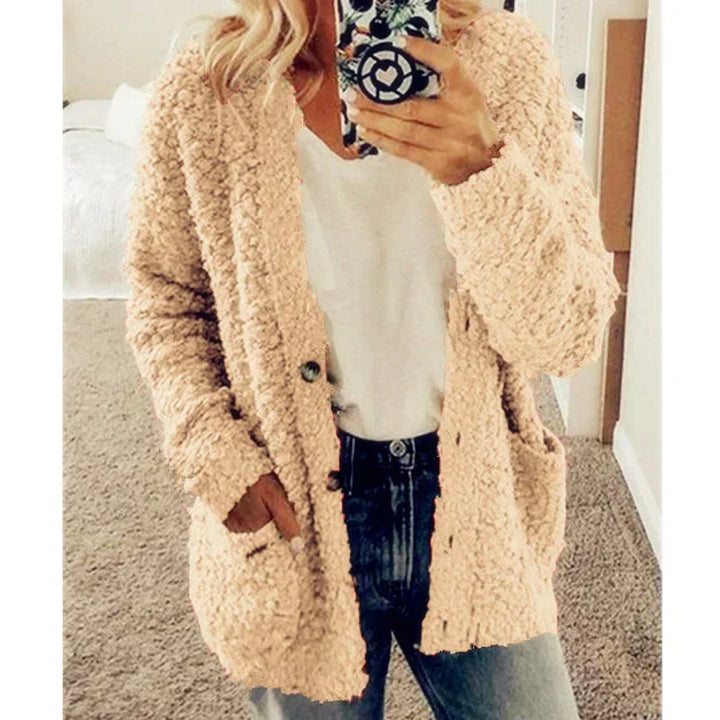 Comfortable Ladies Jacket - Lisa-Khaki-S-State of Style