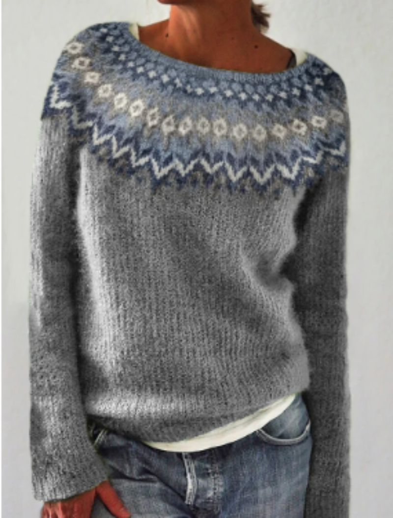 Comfortable Ladies Pullover - Lena-Grey-S-State of Style