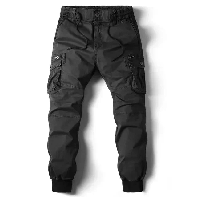 Comfortable Men's Cargo Trousers - Noah-Black-29-State of Style
