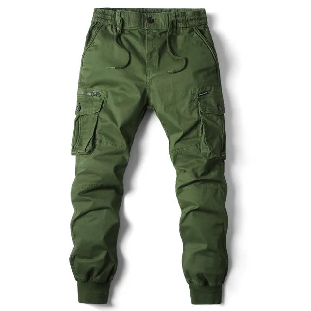 Comfortable Men's Cargo Trousers - Noah-Green-29-State of Style