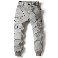 Comfortable Men's Cargo Trousers - Noah-Light Grey-29-State of Style