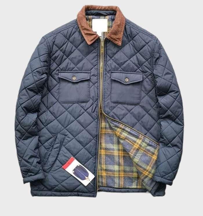 Comfortable Men's Winter Jacket - Liam-Dark Blue-M-State of Style