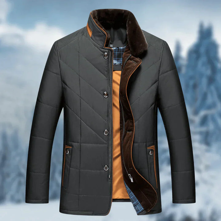 Comfortable Men’s Winter Jacket - Victor-Black-S-State of Style