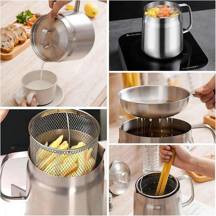 Compact Round Fryer - SnackMaster Pro-State of Style