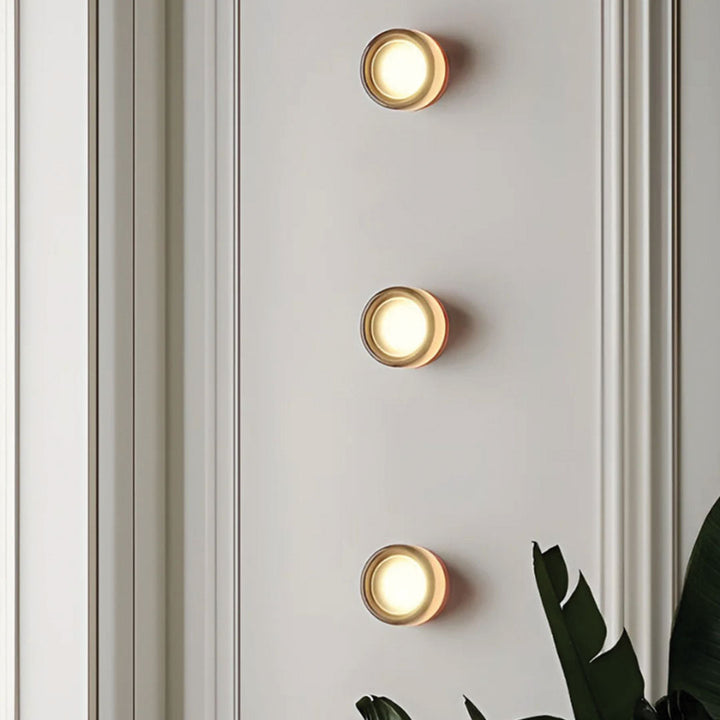 Compact Wall Lamp - DimpleGlow-Amber-State of Style