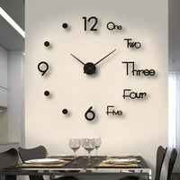 Creative Wall Clock - ArtTime-Half - Black-60-100 cm-State of Style