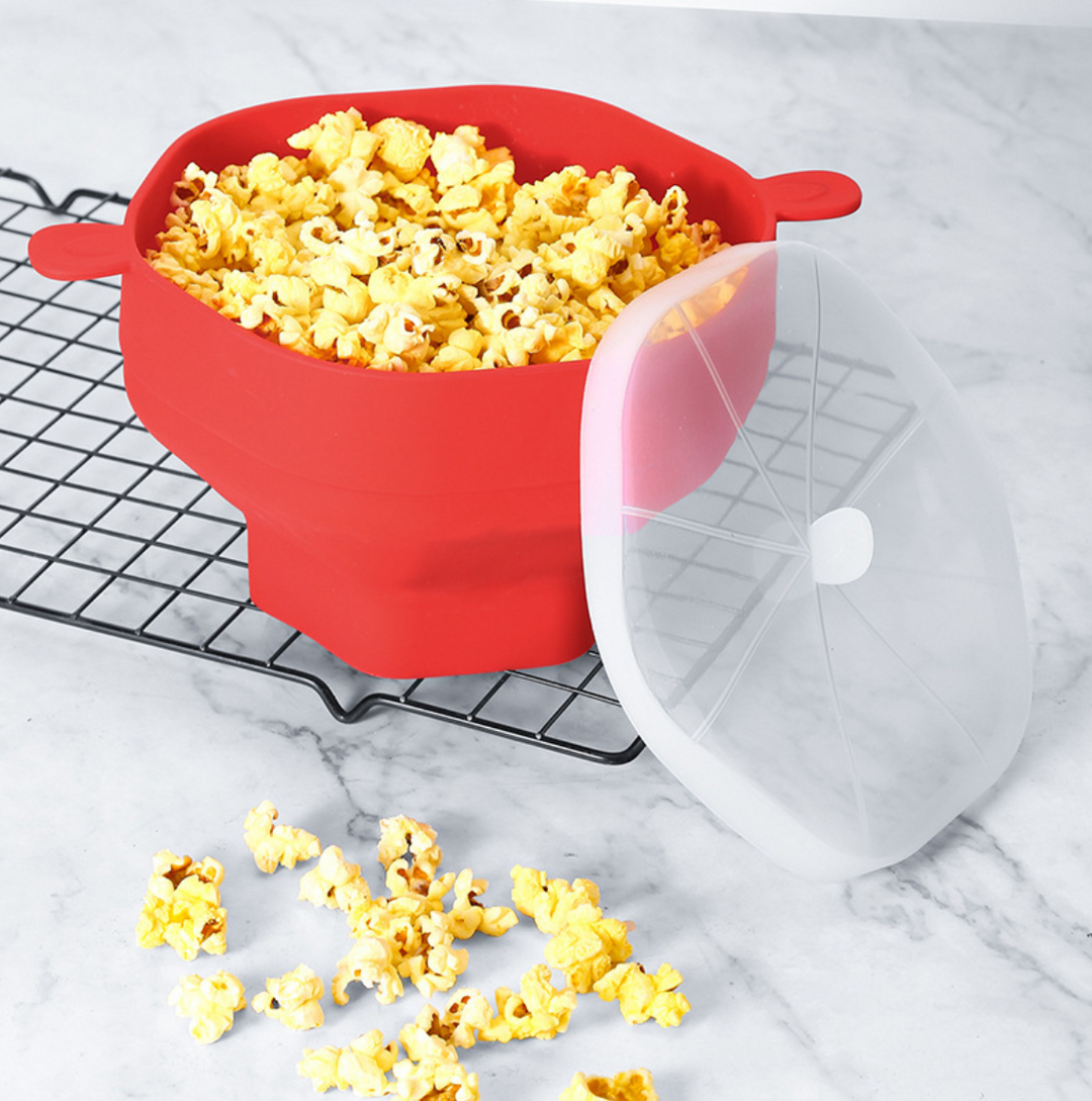 CrispyPop Non-Stick Popcorn Maker-Red-State of Style