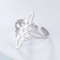 Cross Knot Protection Amulet Ring | Women's Silver Ring-State of Style