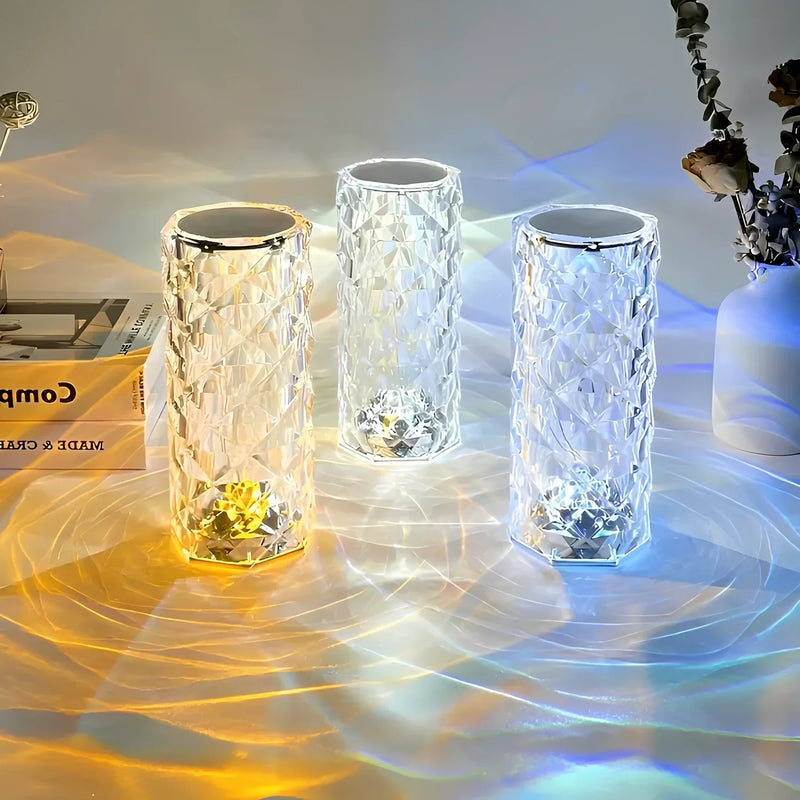 Crystal Table Lamp with Touch Control - Aurora-State of Style