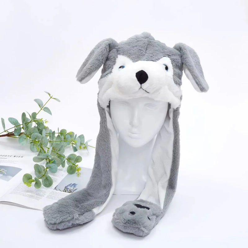 Cute Hat with Moving Ears - BunnyBounce Hat-Husky-State of Style