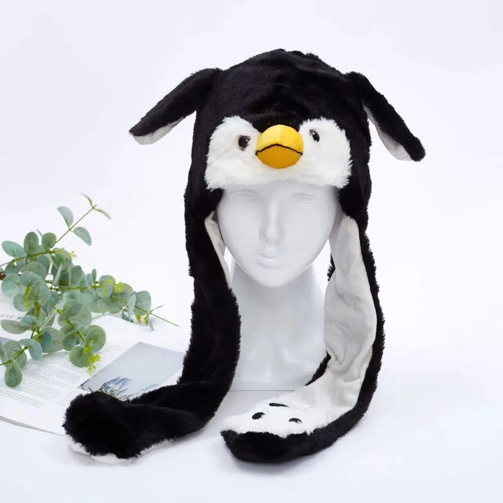 Cute Hat with Moving Ears - BunnyBounce Hat-Penguin-State of Style