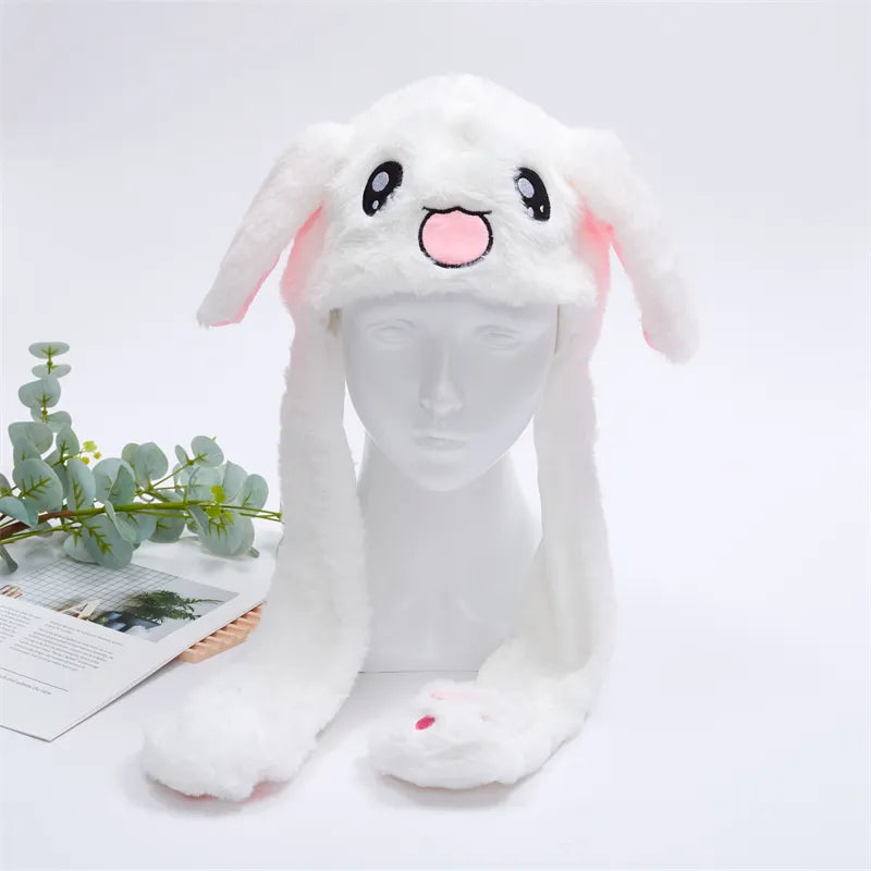 Cute Hat with Moving Ears - BunnyBounce Hat-White Rabbit-State of Style