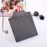 CutSweater | Women's Cosy Knit Pullover-Grey-State of Style