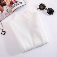 CutSweater | Women's Cosy Knit Pullover-White-State of Style