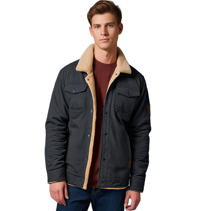 DEAVON - Timeless Bomber Jacket for Men-Black-S-State of Style