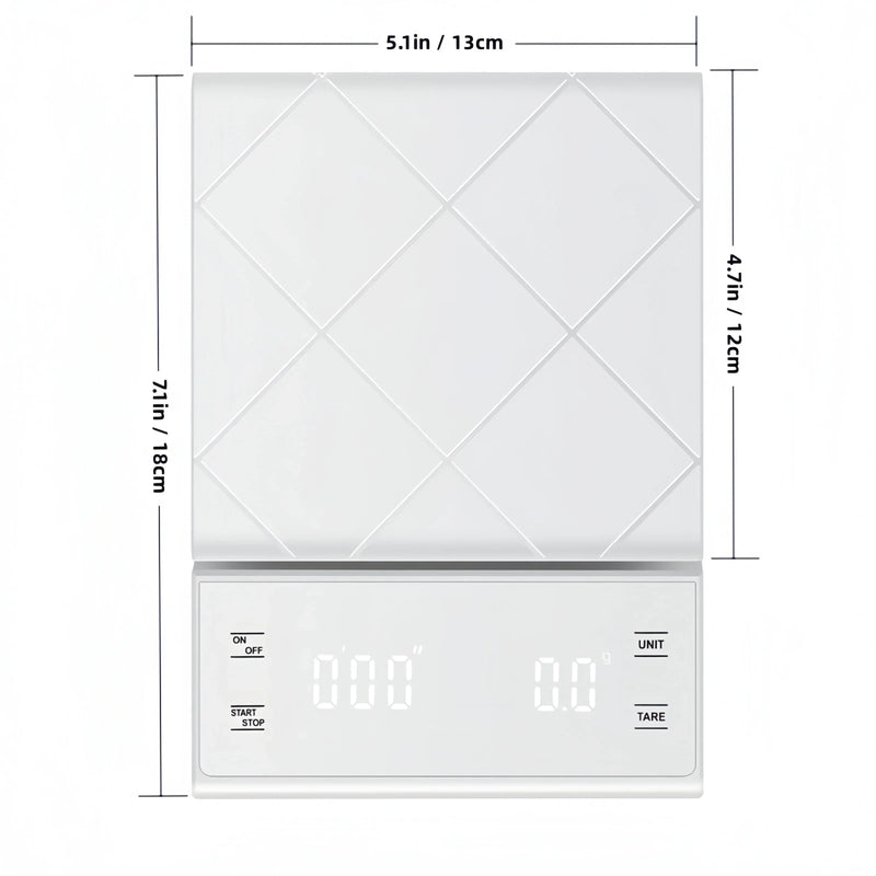 Digital Kitchen Scale - PerfectScale-White-3kg-State of Style