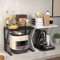 Double-Layer Kitchen Storage Rack - Milan-40CM - White-State of Style