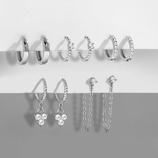 Elegant Dangle Earrings | Chic and Versatile Design-Spotted silver-State of Style