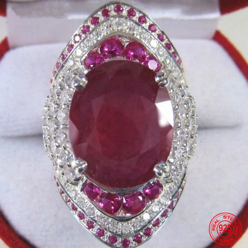 Elegant Ruby Ring | Luxurious Gemstone | Timeless Jewellery-Diameter 16.5-State of Style