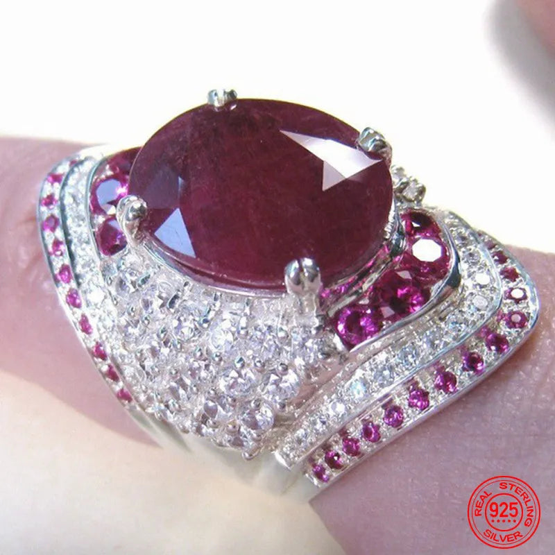 Elegant Ruby Ring | Luxurious Gemstone | Timeless Jewellery-Diameter 16.5-State of Style