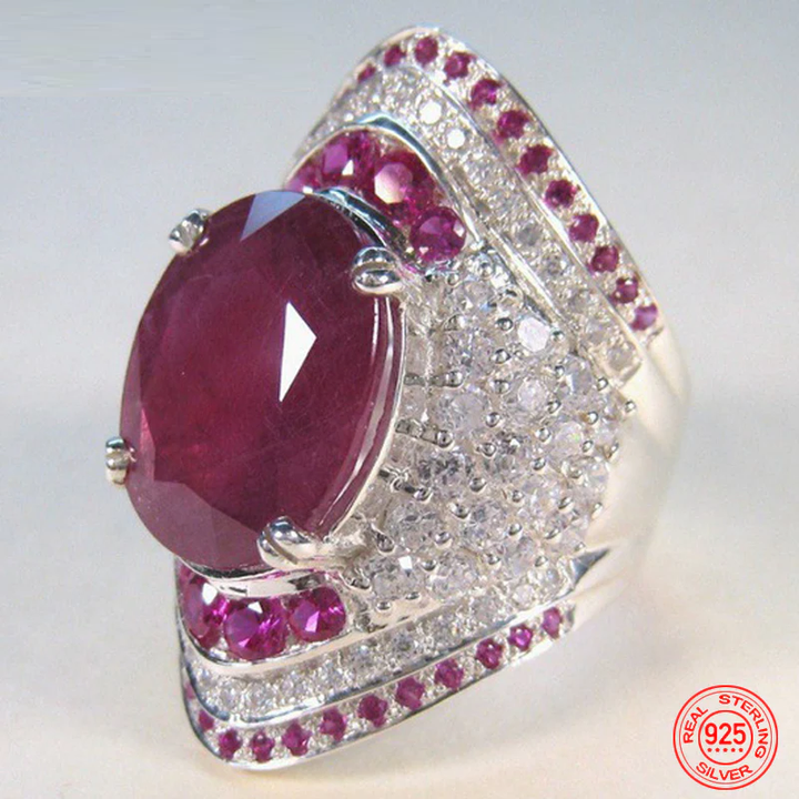 Elegant Ruby Ring | Luxurious Gemstone | Timeless Jewellery-Diameter 16.5-State of Style