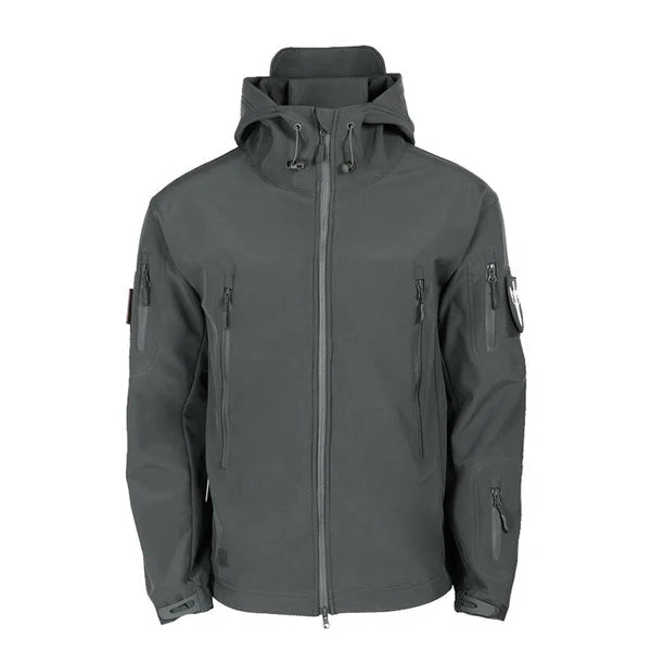 Engelbert Men's Softshell Military Jacket-Grey-S-State of Style