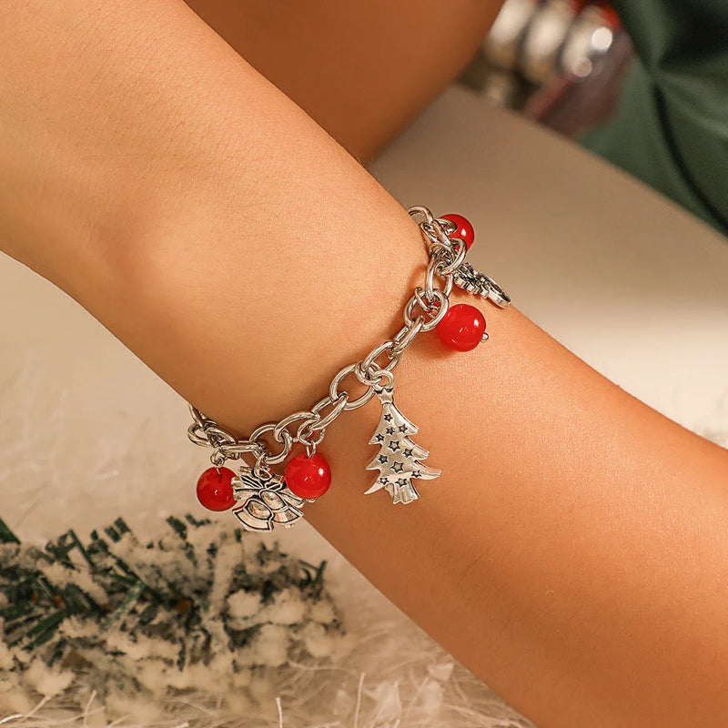 Festive Silver Charm Bracelet-State of Style