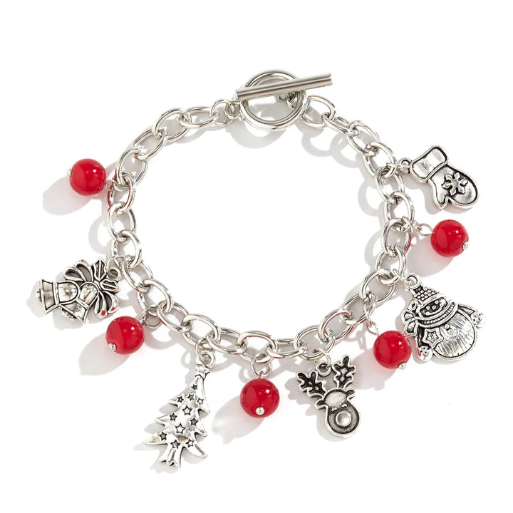 Festive Silver Charm Bracelet-State of Style
