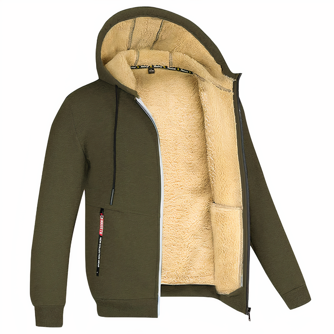 Fleece-Lined Jacket - Liam-Army Green-XS-State of Style