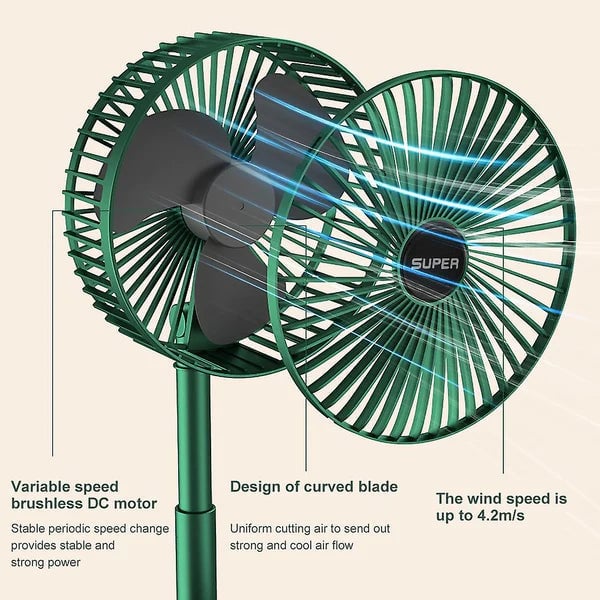 Foldable Portable Fan - CoolWave-Green-State of Style