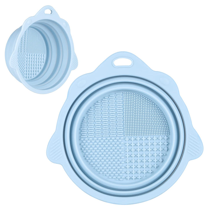 Foldable Silicone Brush Cleaner Bowl-Blue-State of Style