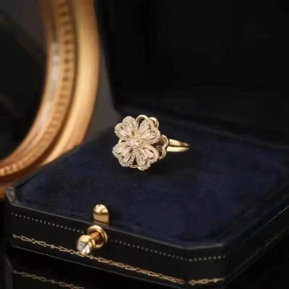 Four-Leaf Clover Spinner Ring | Anxiety Relief Jewellery-State of Style