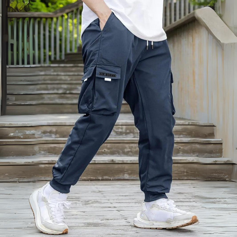 Functional Cargo Trousers with Drawstring - Maxwell-Blue-S-State of Style