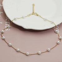 Golden Pearl Necklace - Marilena-State of Style