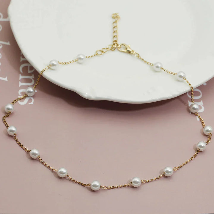 Golden Pearl Necklace - Marilena-State of Style