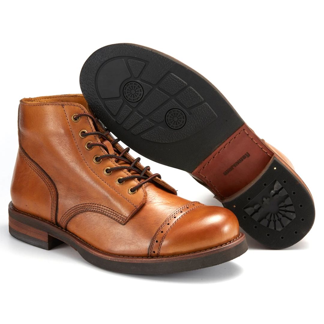 Handcrafted Leather Boots Ivan – Classic & Durable Design-Brown-6.0-State of Style